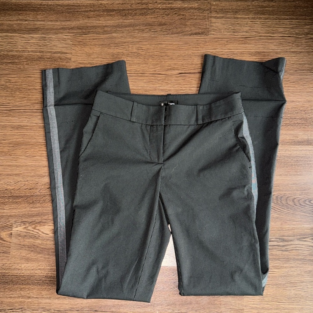 Bebe tuxedo style pinstriped pants